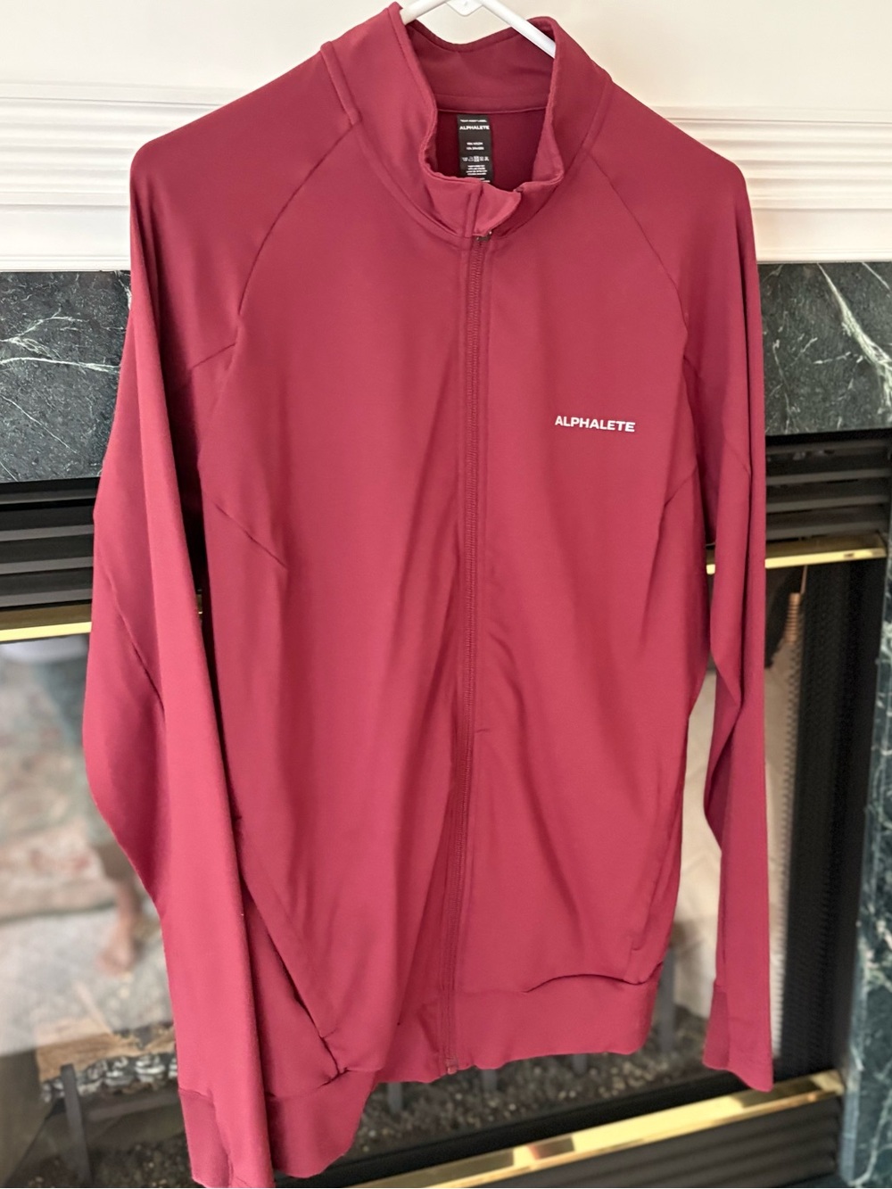 Men's Alphalete Burgundy Full Zip Jacket
